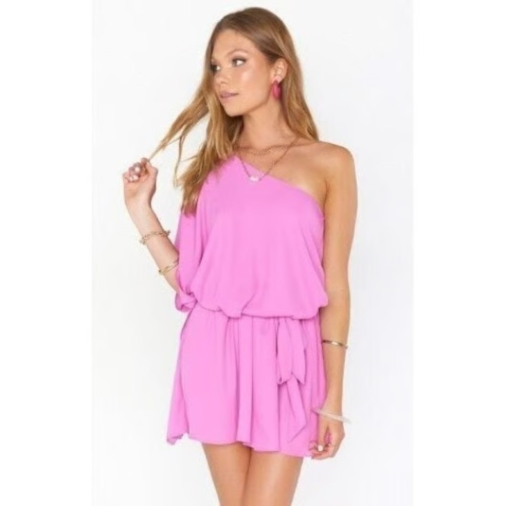 Show Me Your Mumu Pink One-Shoulder Trish Dress